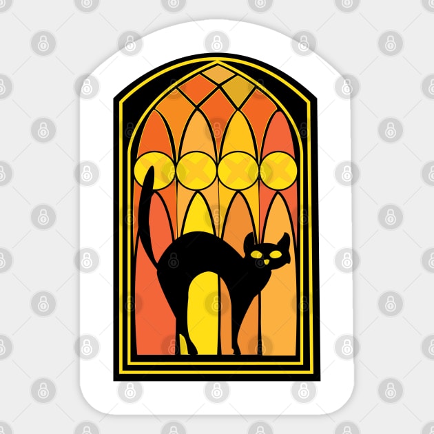 Halloween Cat Sticker by DickinsonDesign